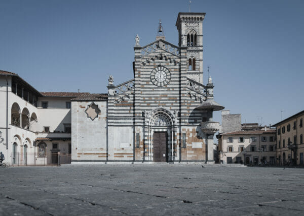 Fotografia del centro storico di Prato durante il lockdown covid19, stampata su canvas con Telaio Fotografo Prato Lorenzo Emme vendita fotografie