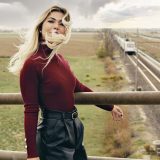 Servizio fotografico per Erica all'aeroporto Galileo Galilei di Pisa realizzato dal fotografo ritrattista Lorenzo a Prato Firenze Pistoia